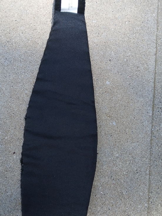 vintage black beaded belt,velvet, Beaded. wide sash or cummerbund-style piece. main image 5